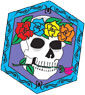 Rokkaku - Skull and Roses