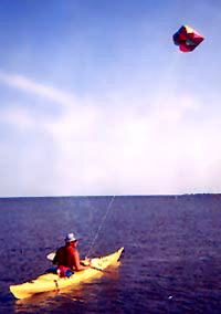 Kayaking with a Kite